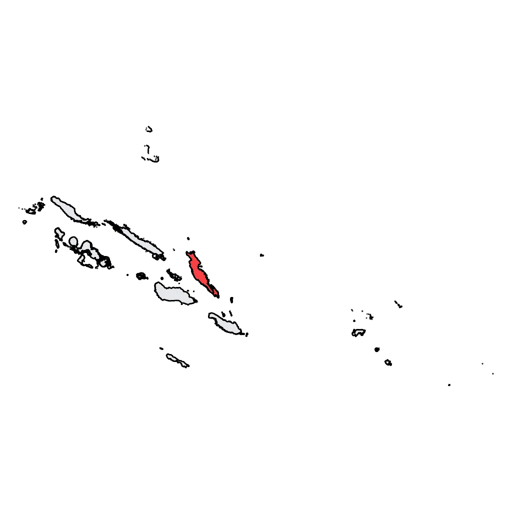 Map showing regions suitable for Festivals & Seasonal in Solomon Islands. Overall suitability: good.