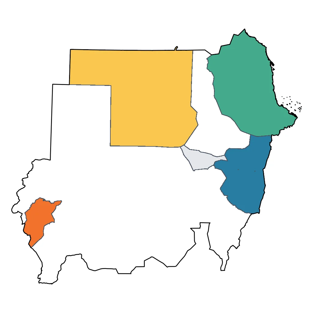 Map showing regions suitable for Adventure & Nature in Sudan. Overall suitability: very_good.