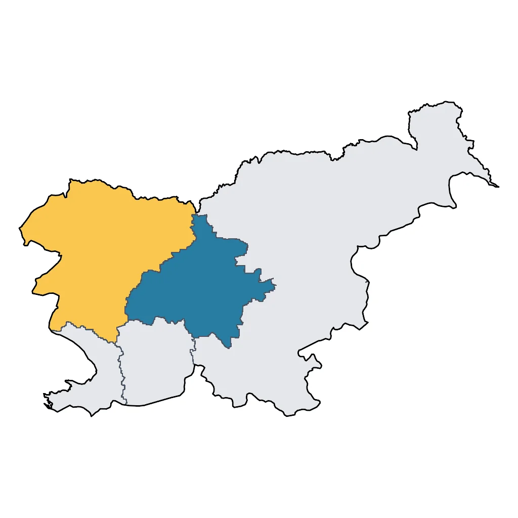 Map showing regions suitable for Ski & Snow in Slovenia. Overall suitability: very_good.