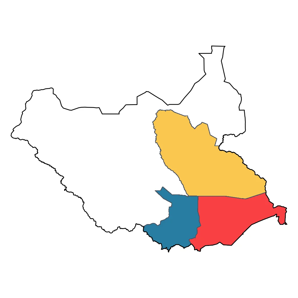 Map showing regions suitable for Adventure & Nature in South Sudan. Overall suitability: very_good.