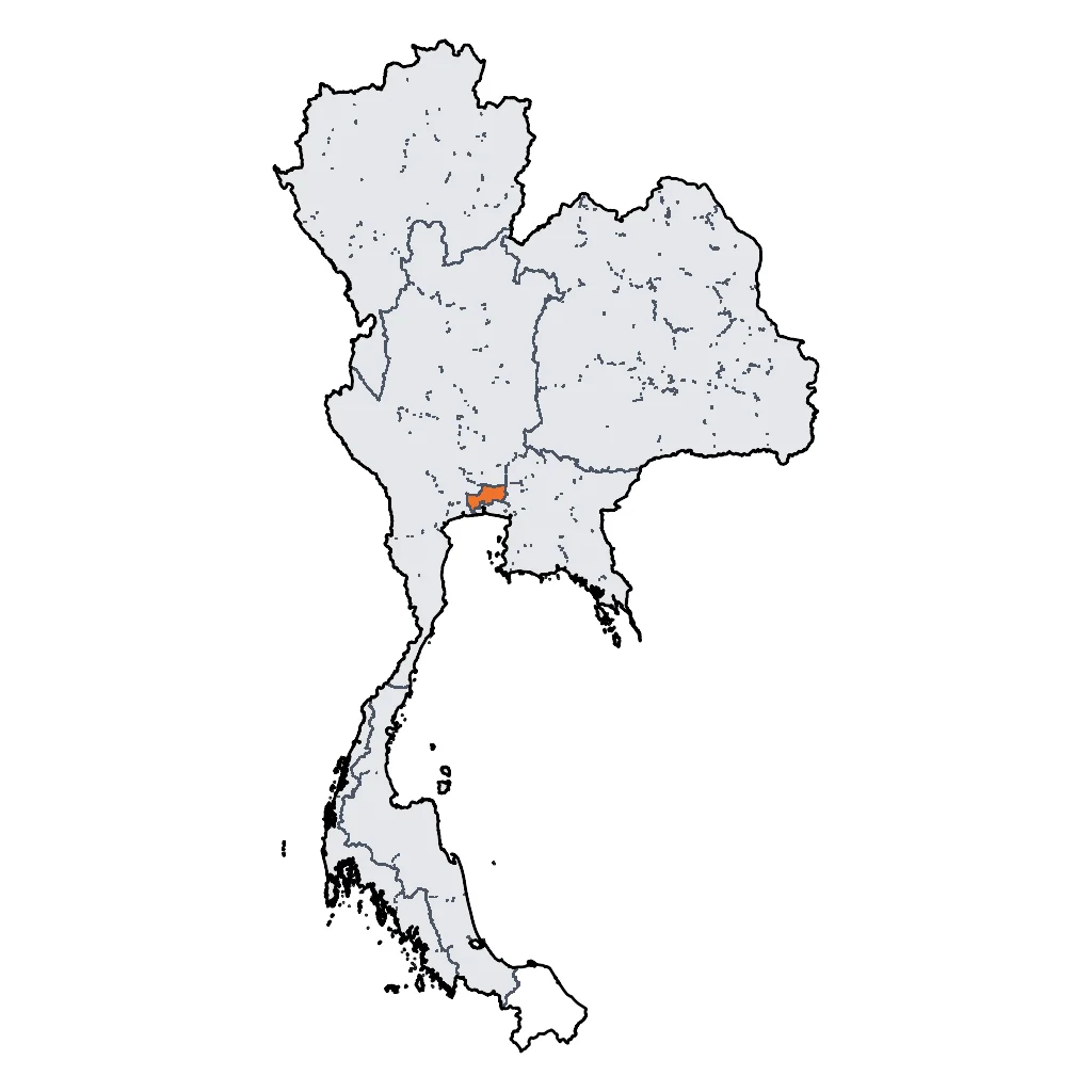 Map showing regions suitable for Theme Park & Entertainment in Thailand. Overall suitability: good.