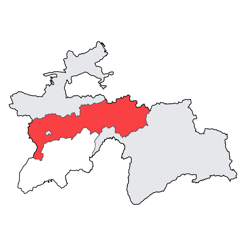 Map showing regions suitable for Ski & Snow in Tajikistan. Overall suitability: good.