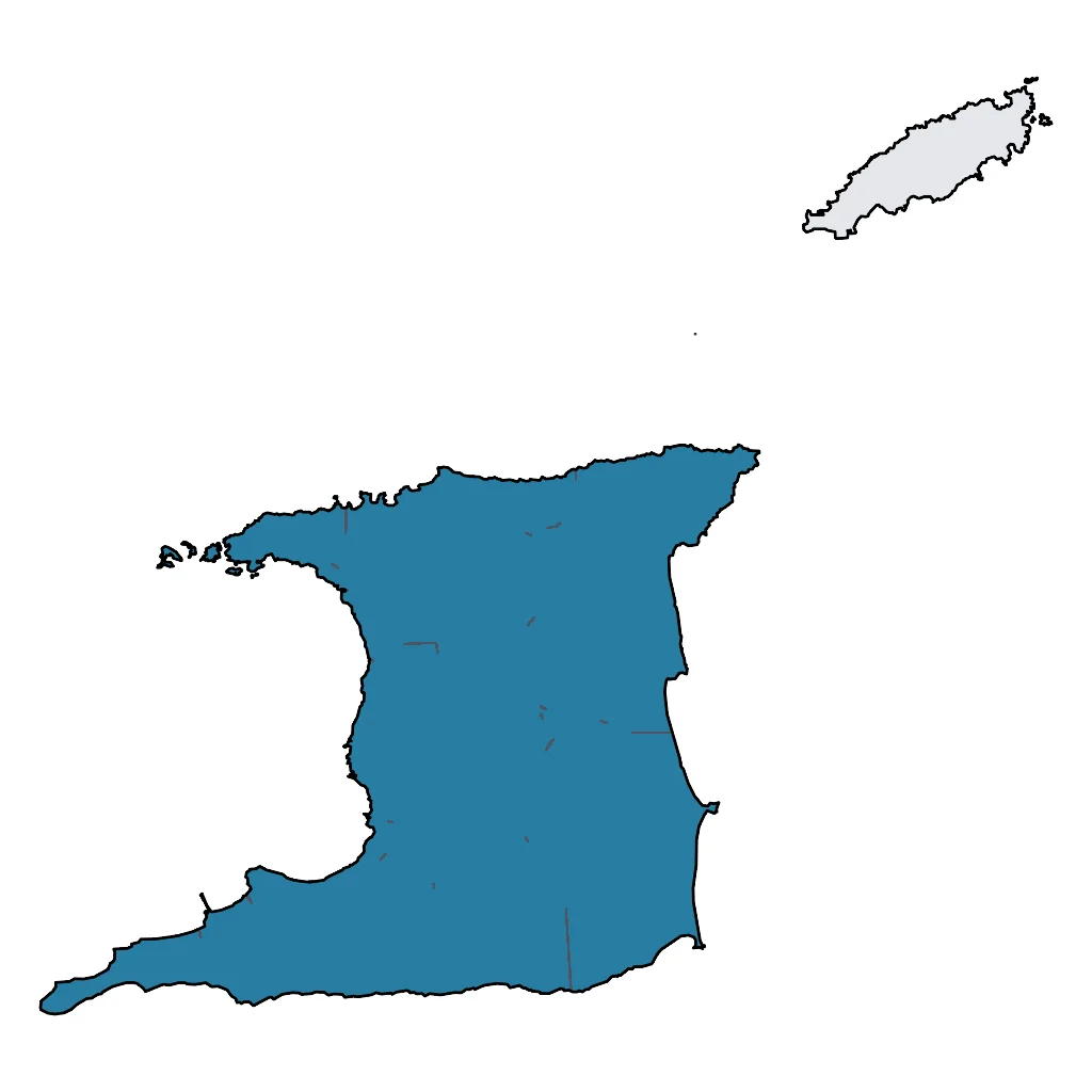 Map showing regions suitable for City & Cultural in Trinidad and Tobago. Overall suitability: very_good.