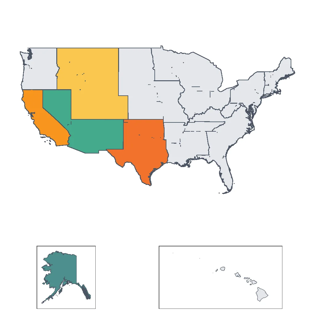Map showing regions suitable for Relaxation & Wellness in United States. Overall suitability: good.