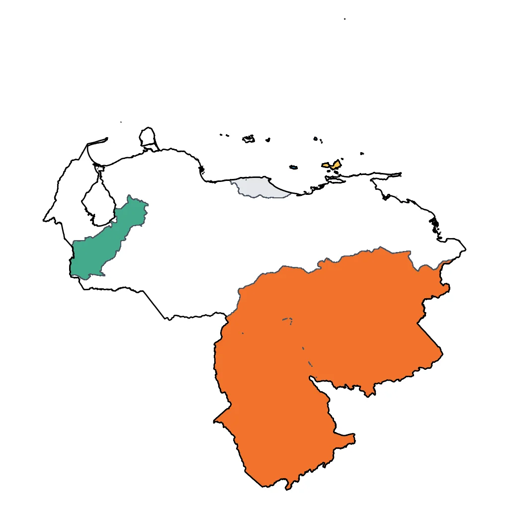 Map showing regions suitable for Relaxation & Wellness in Venezuela. Overall suitability: very_good.