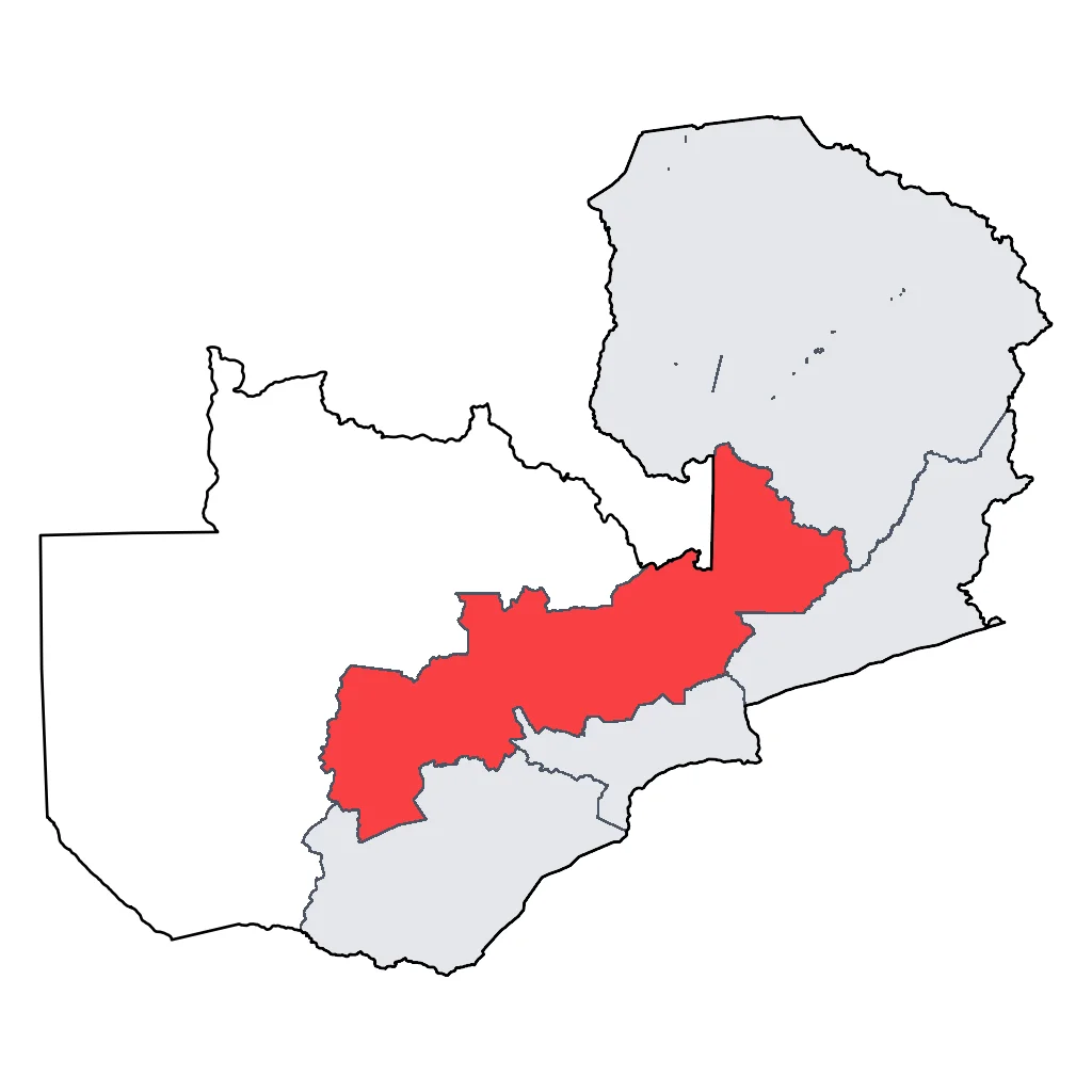 Map showing regions suitable for City & Cultural in Zambia. Overall suitability: good.
