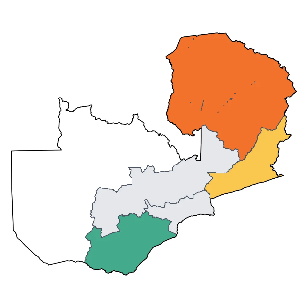 Map showing regions suitable for Educational & Exploratory in Zambia. Overall suitability: very_good.