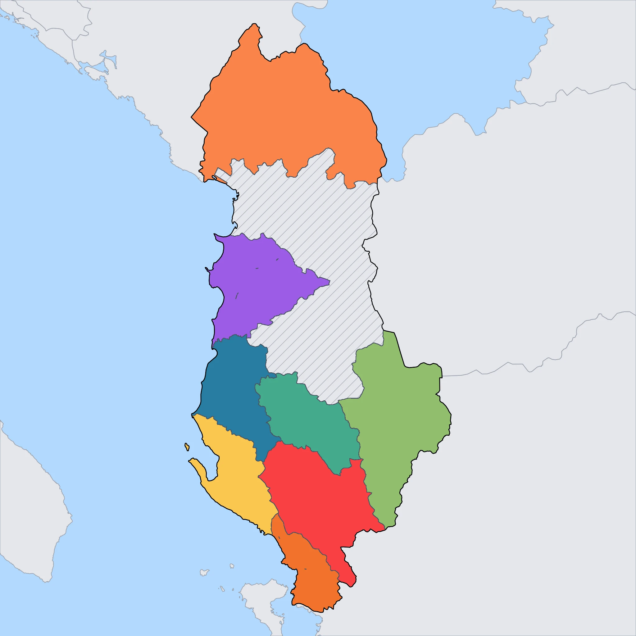 Map of Albania