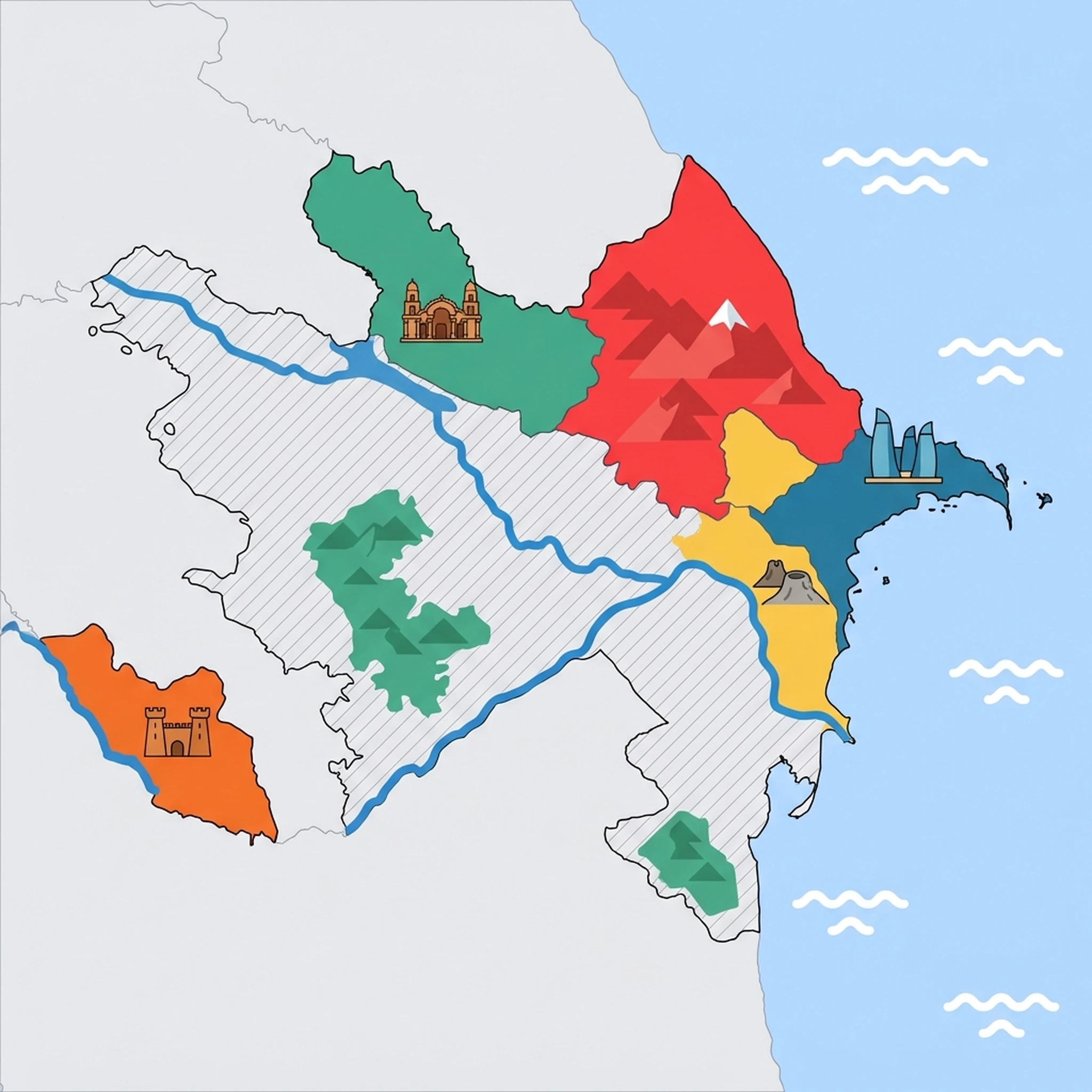Map of Azerbaijan