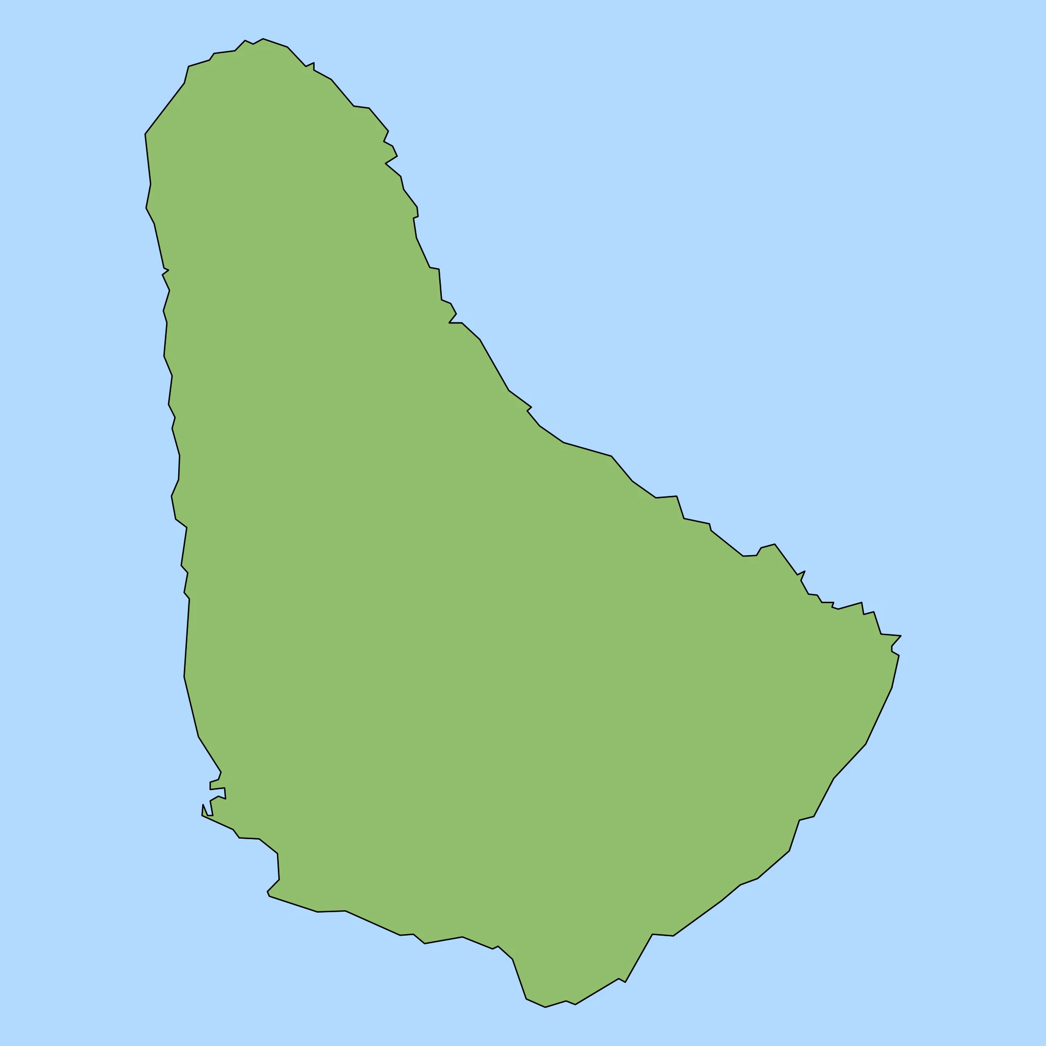 Map of Barbados