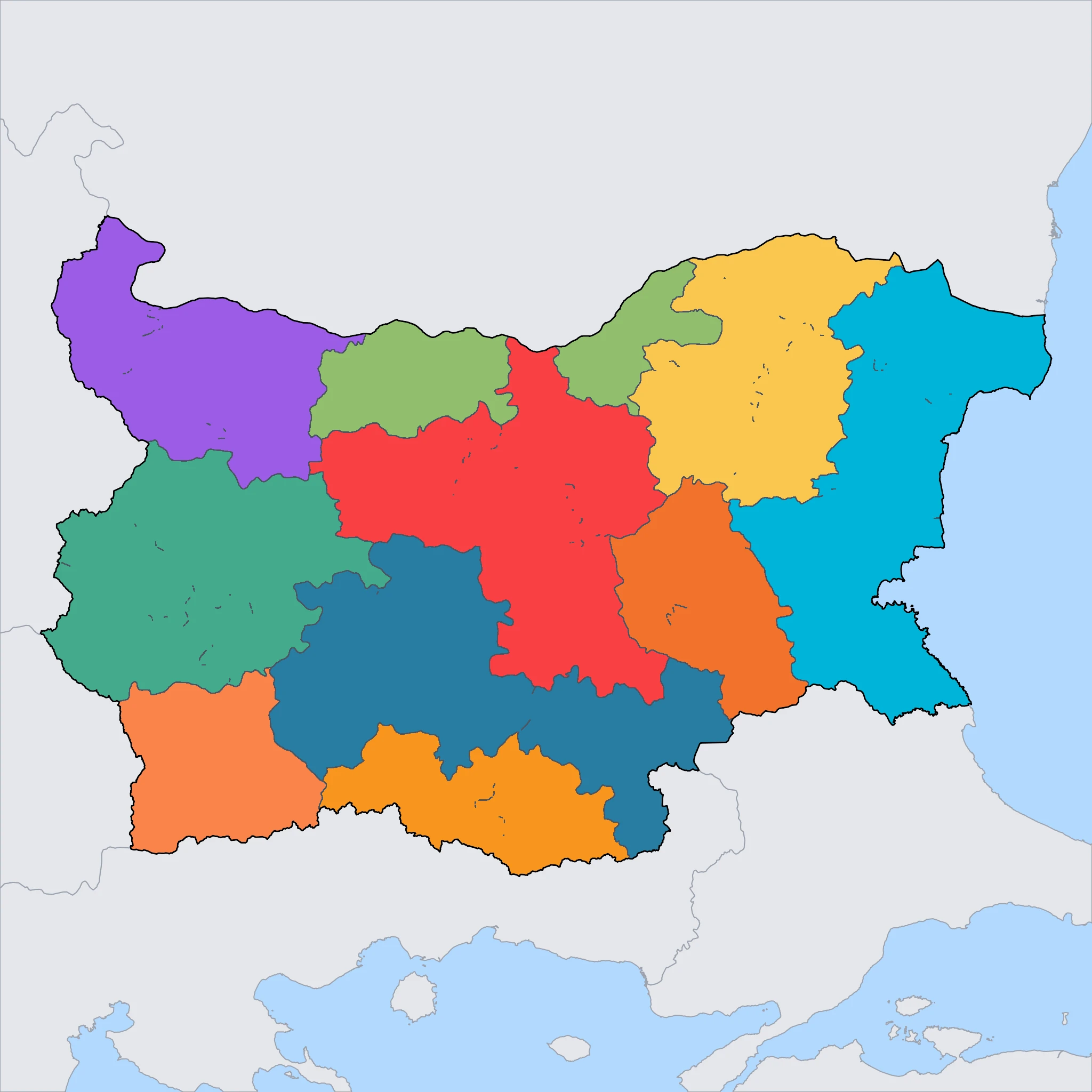Map of Bulgaria