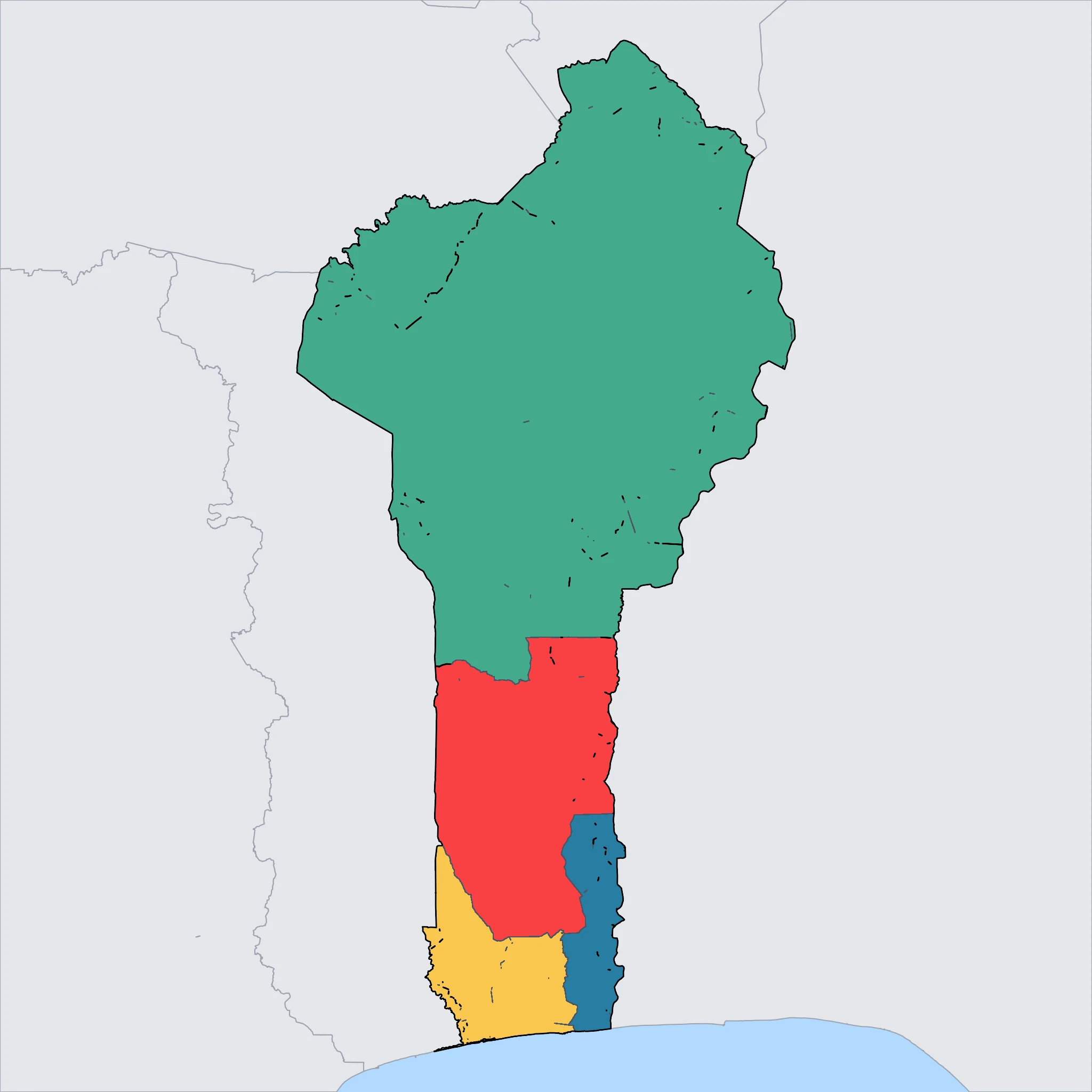 Map of Benin