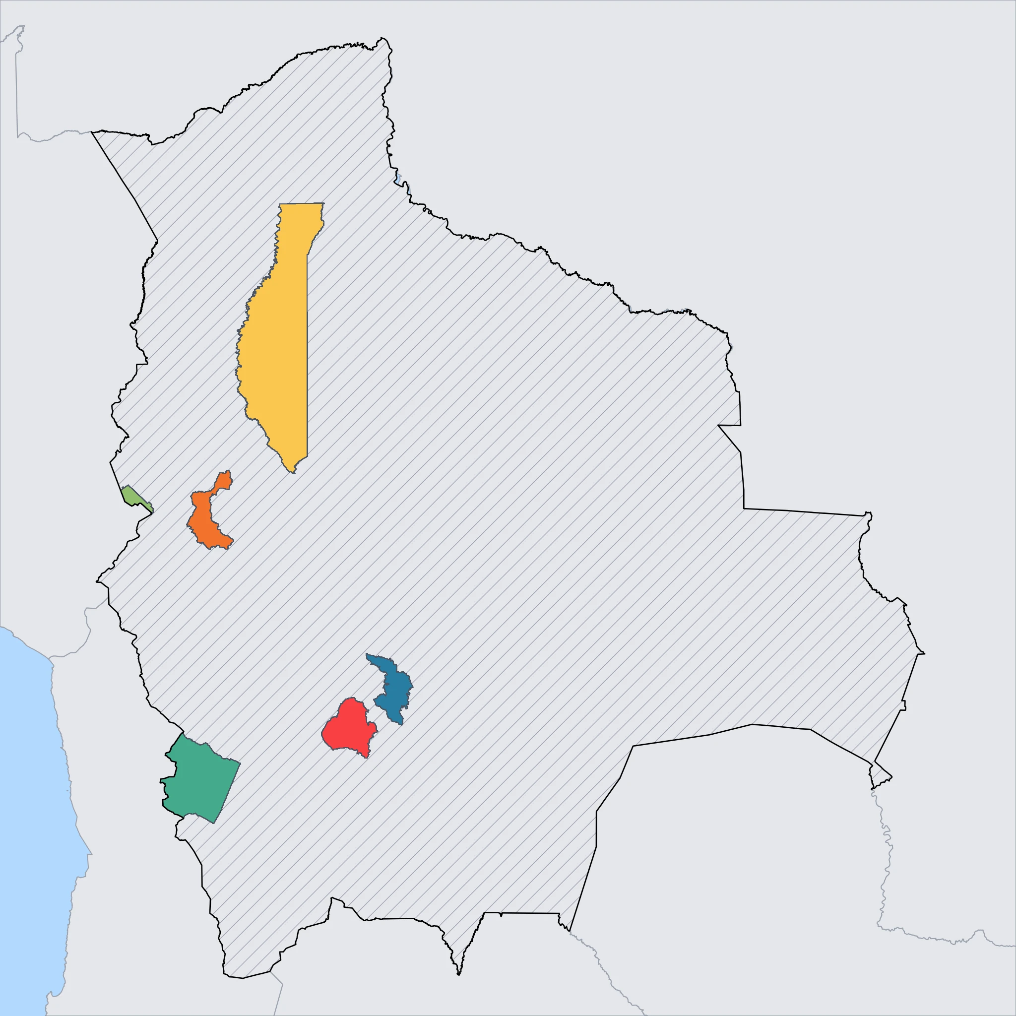 Map of Bolivia