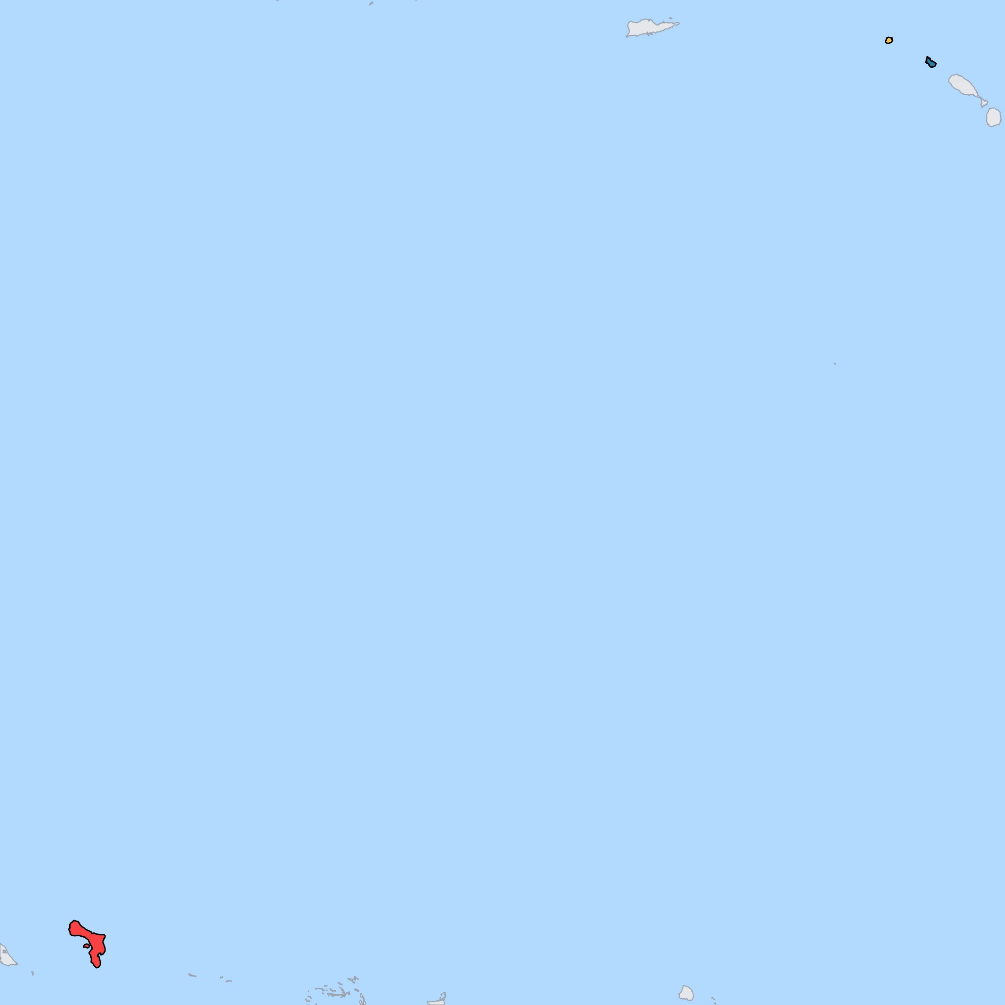 Map of Bonaire, Sint Eustatius and Saba