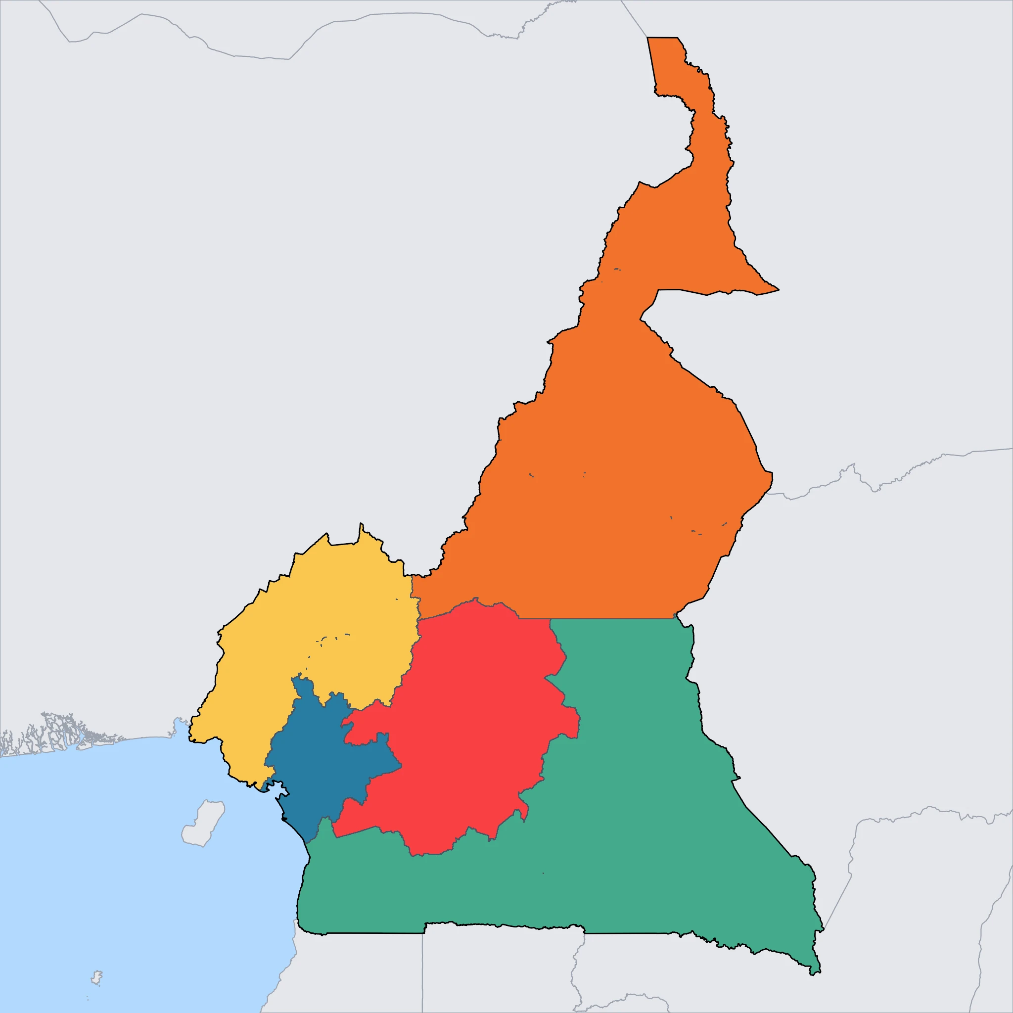 Map of Cameroon