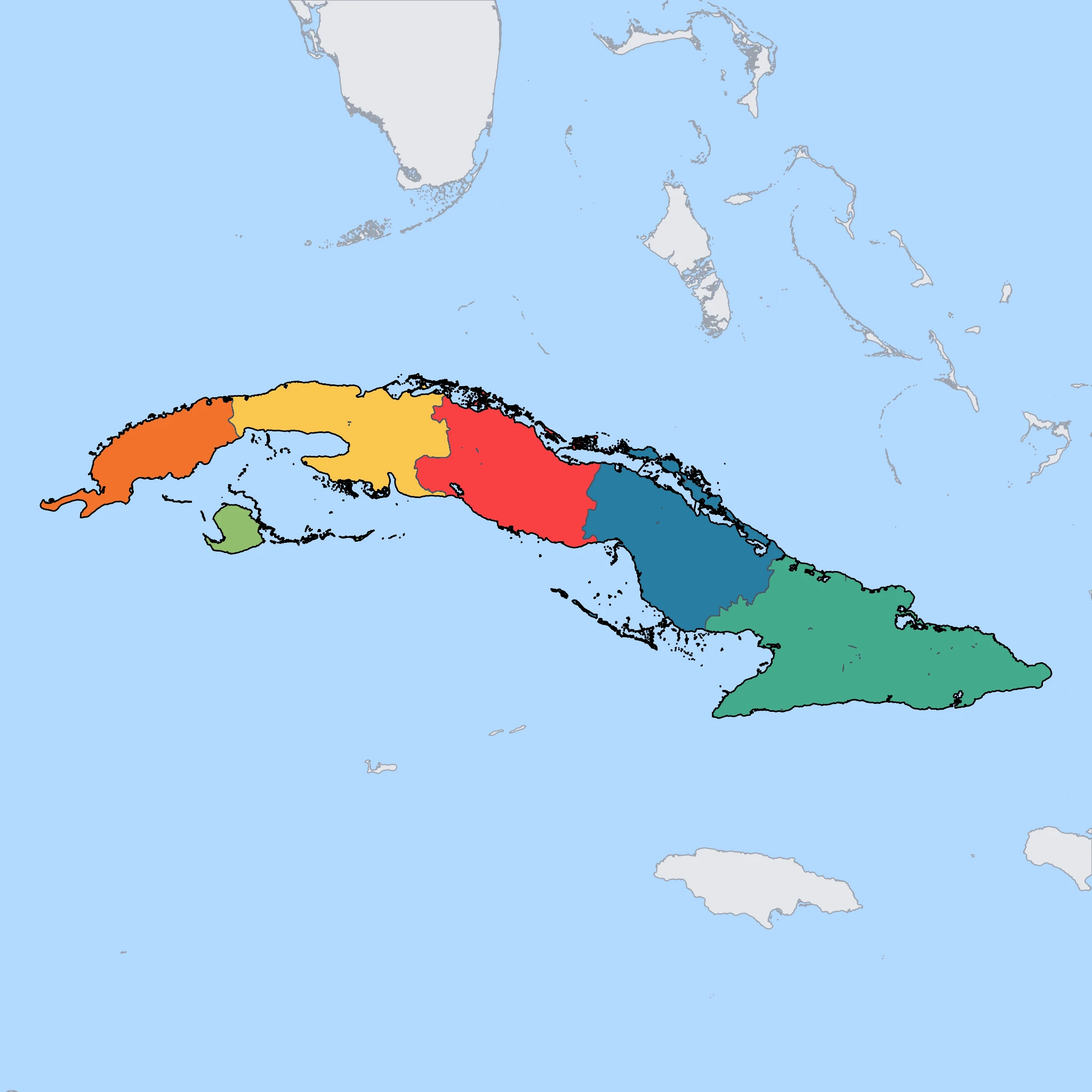 Map of Cuba