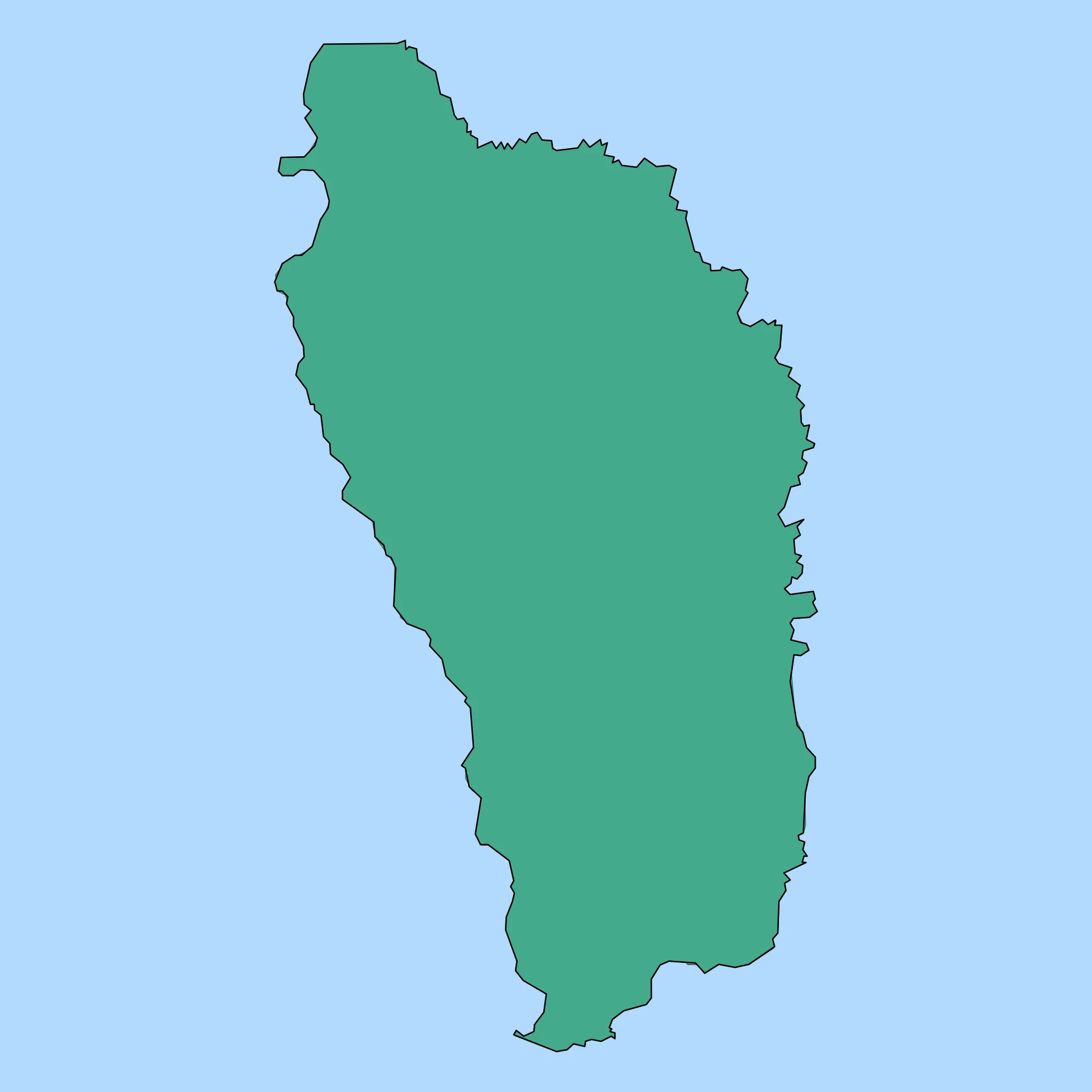 Map of Dominica