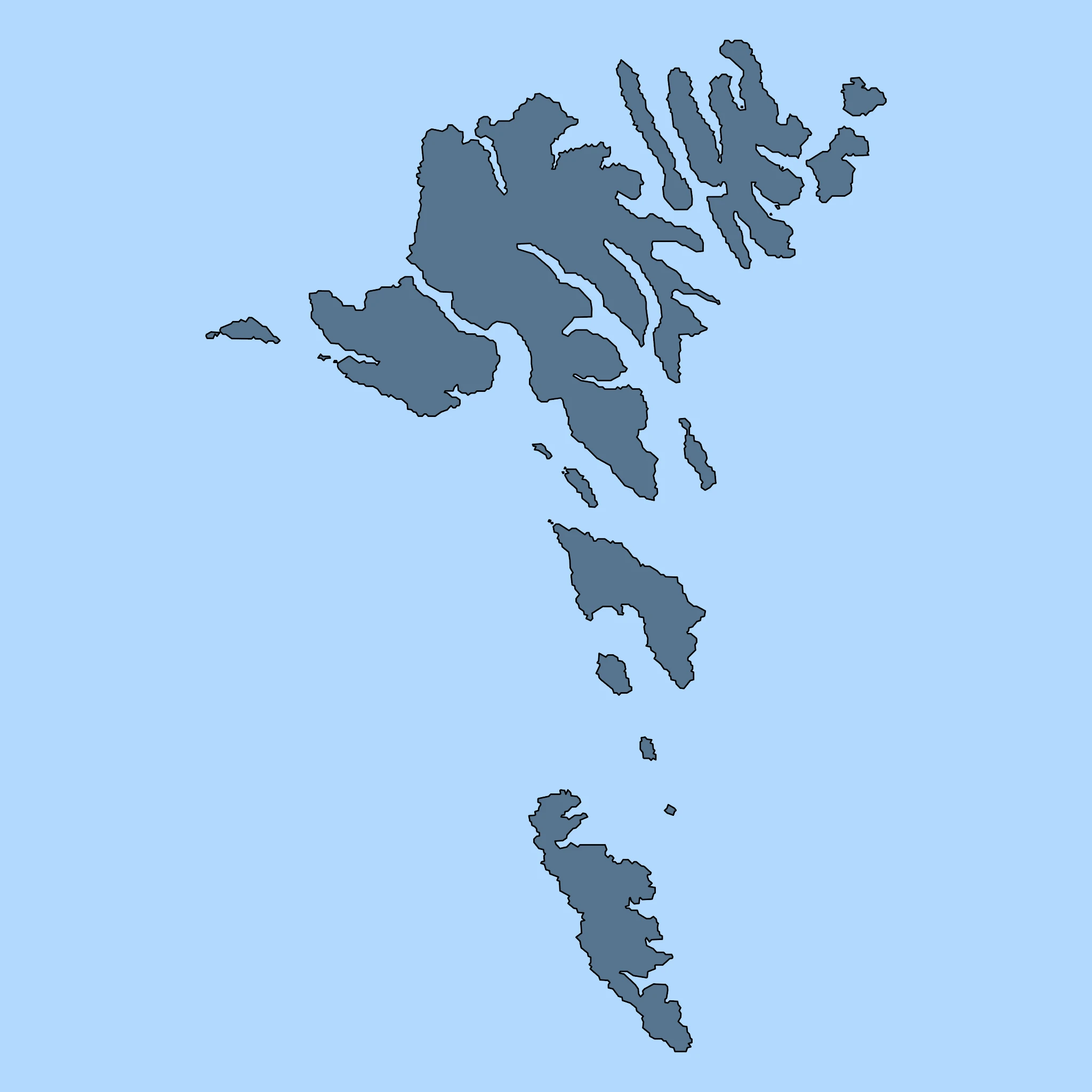 Map of Faroe Islands