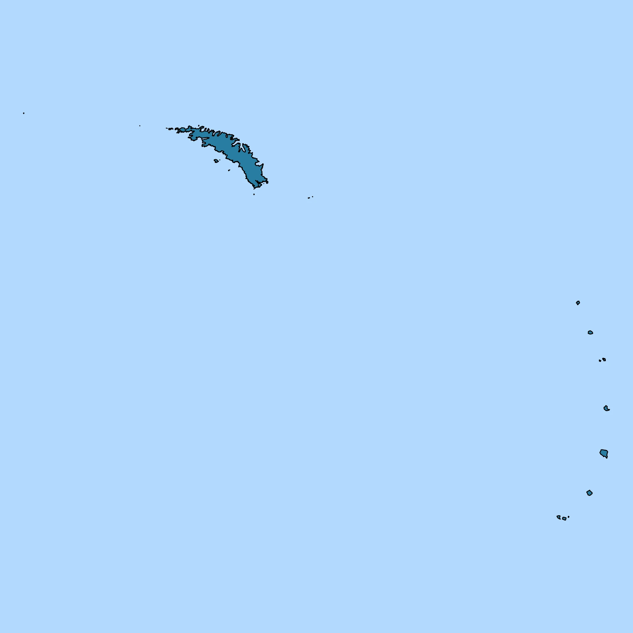 Map of South Georgia and the South Sandwich Islands