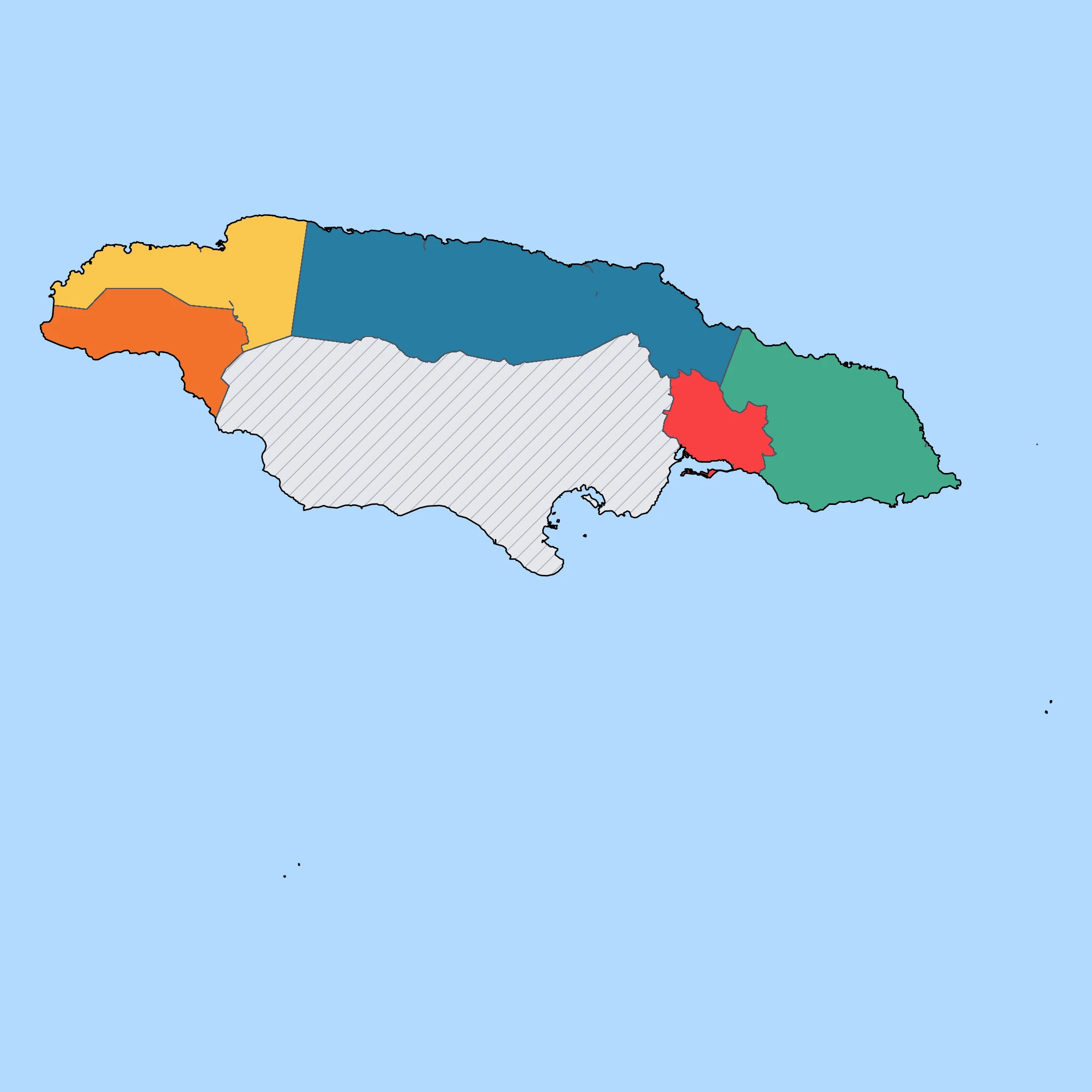 Map of Jamaica