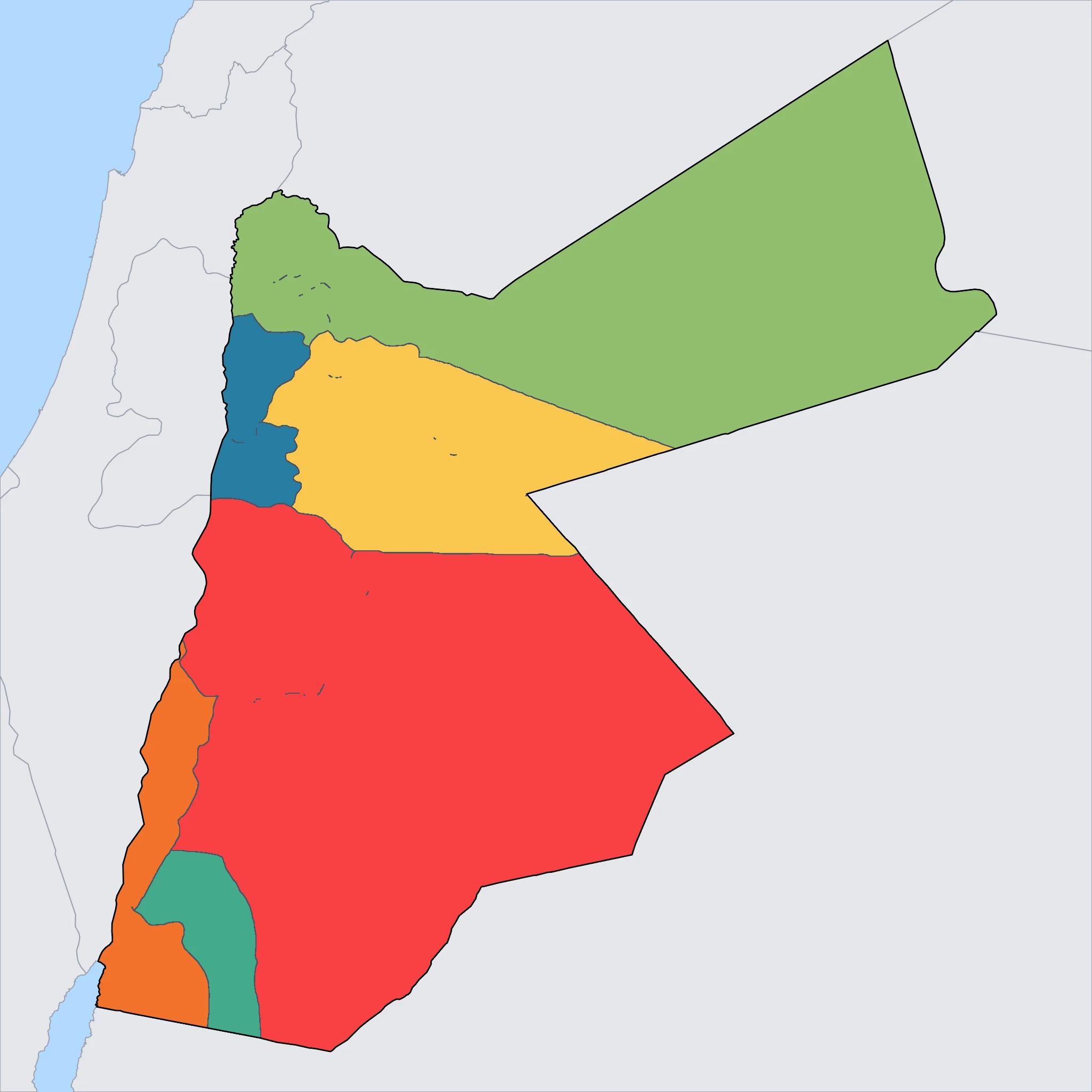 Map of Jordan