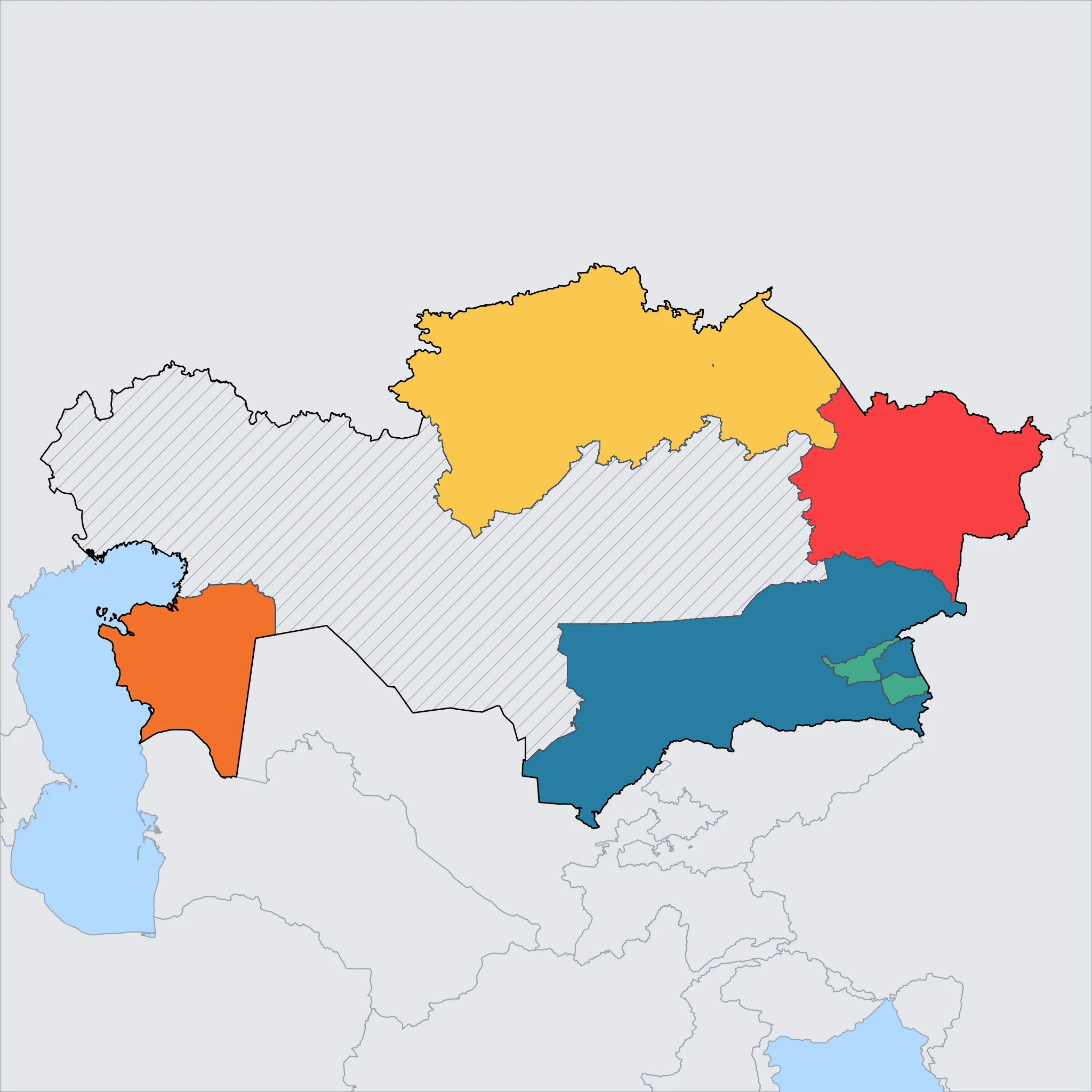 Map of Kazakhstan
