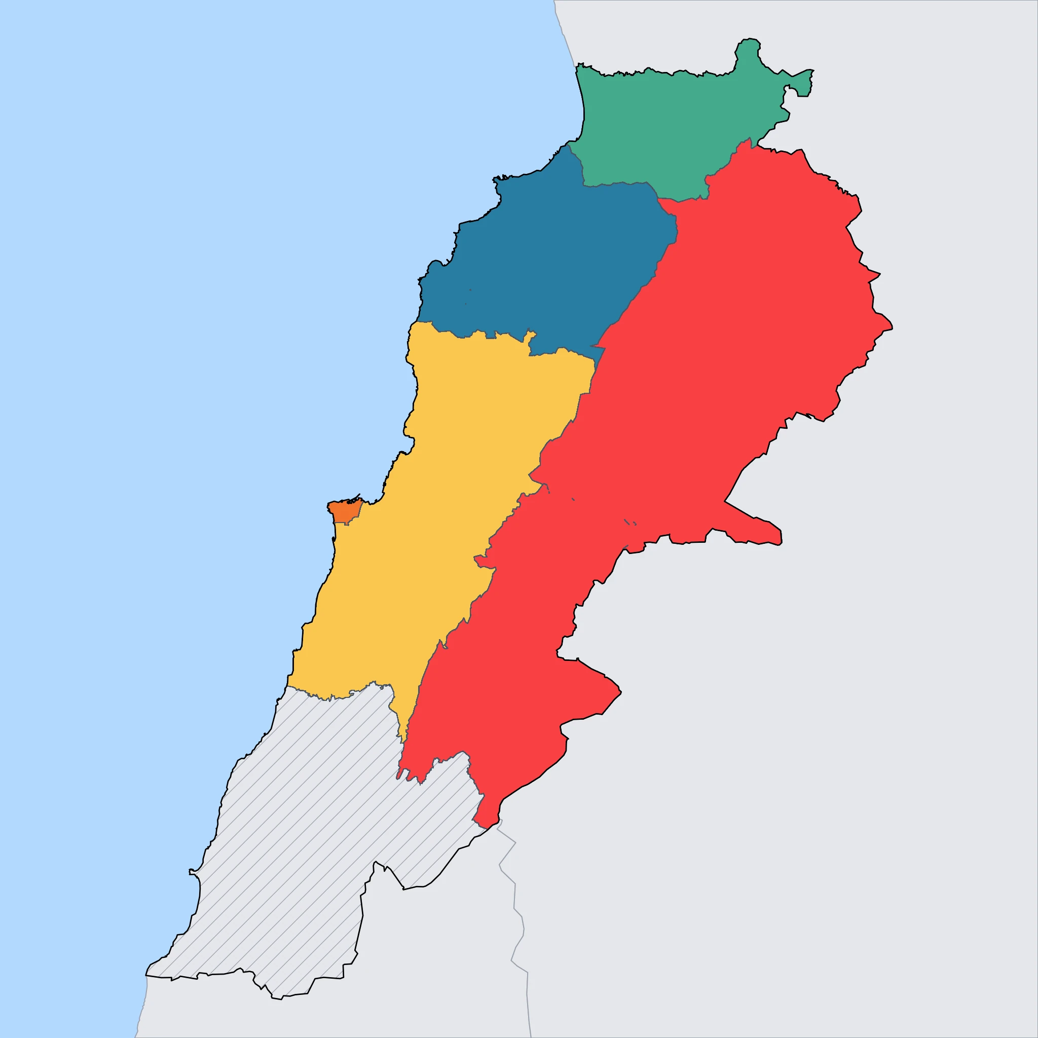 Map of Lebanon
