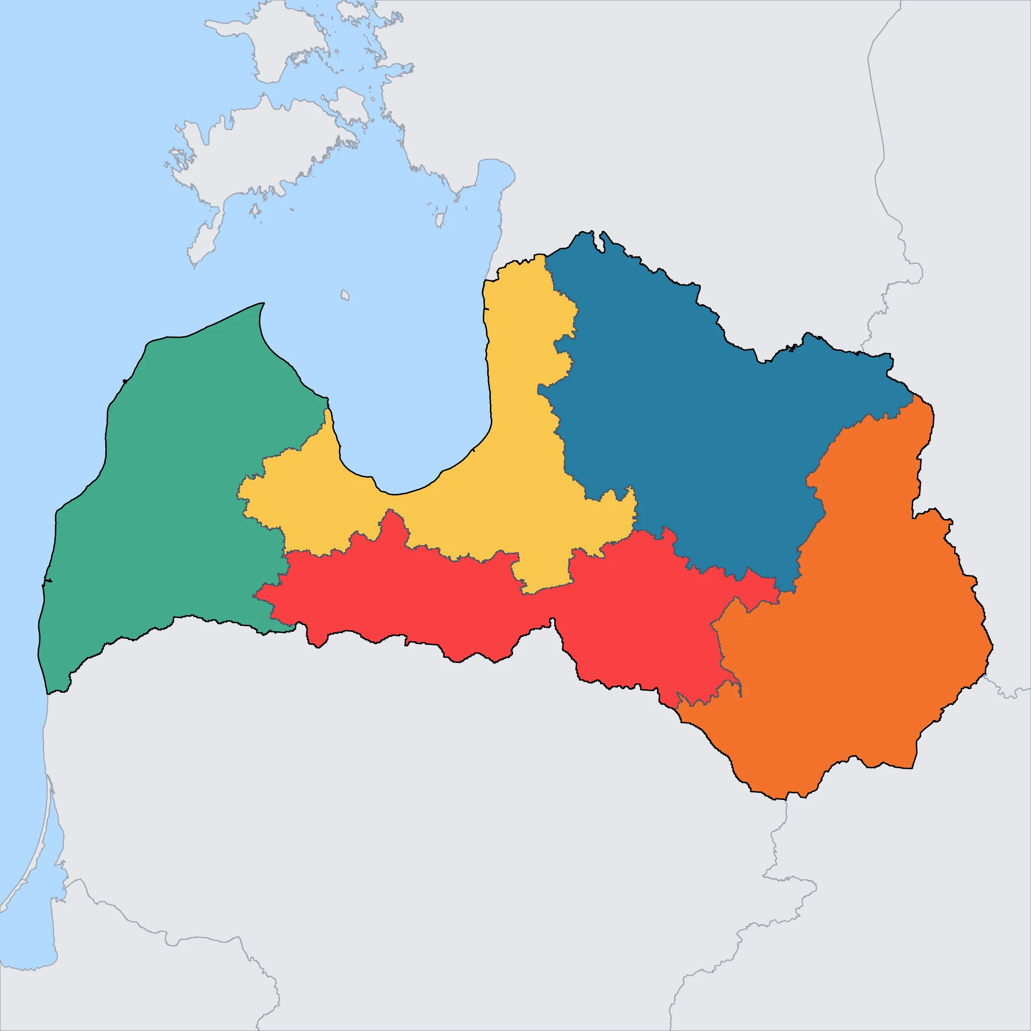 Map of Latvia