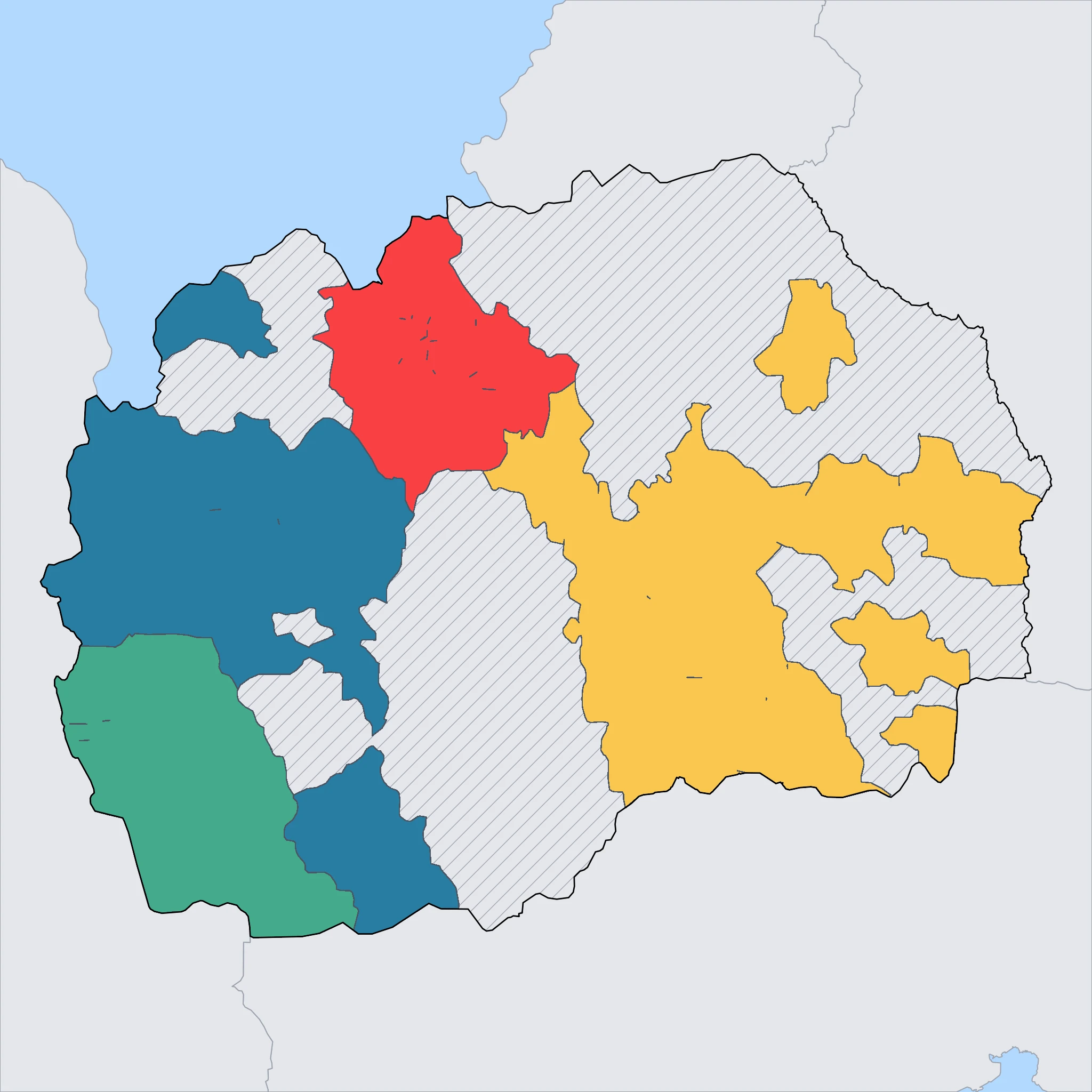 Map of North Macedonia