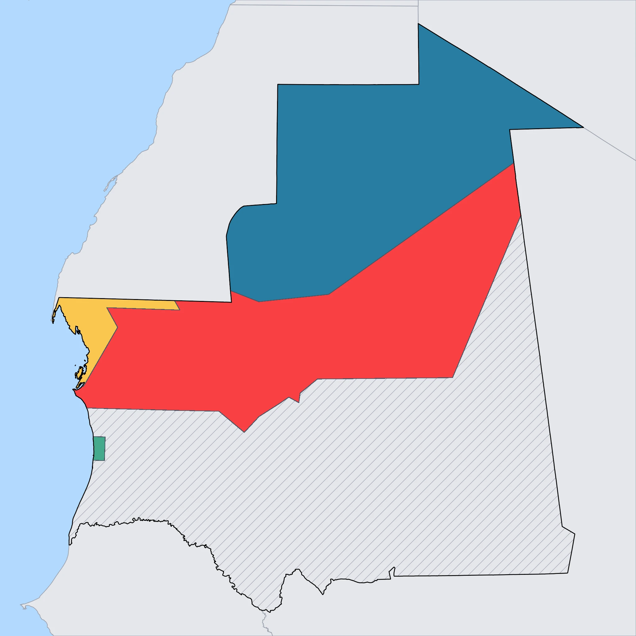 Map of Mauritania