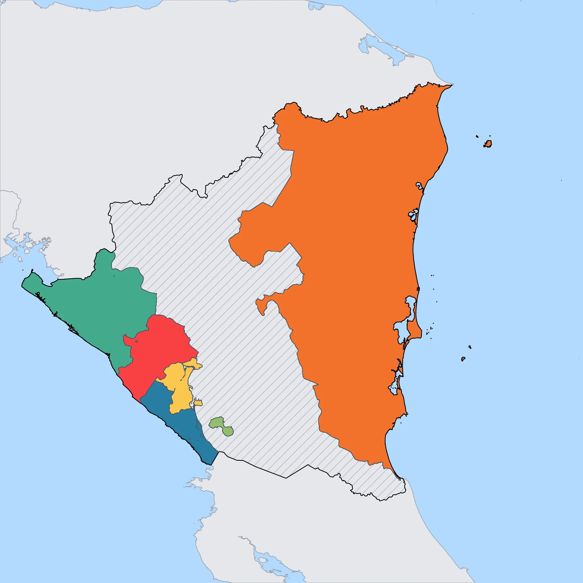 Map of Nicaragua