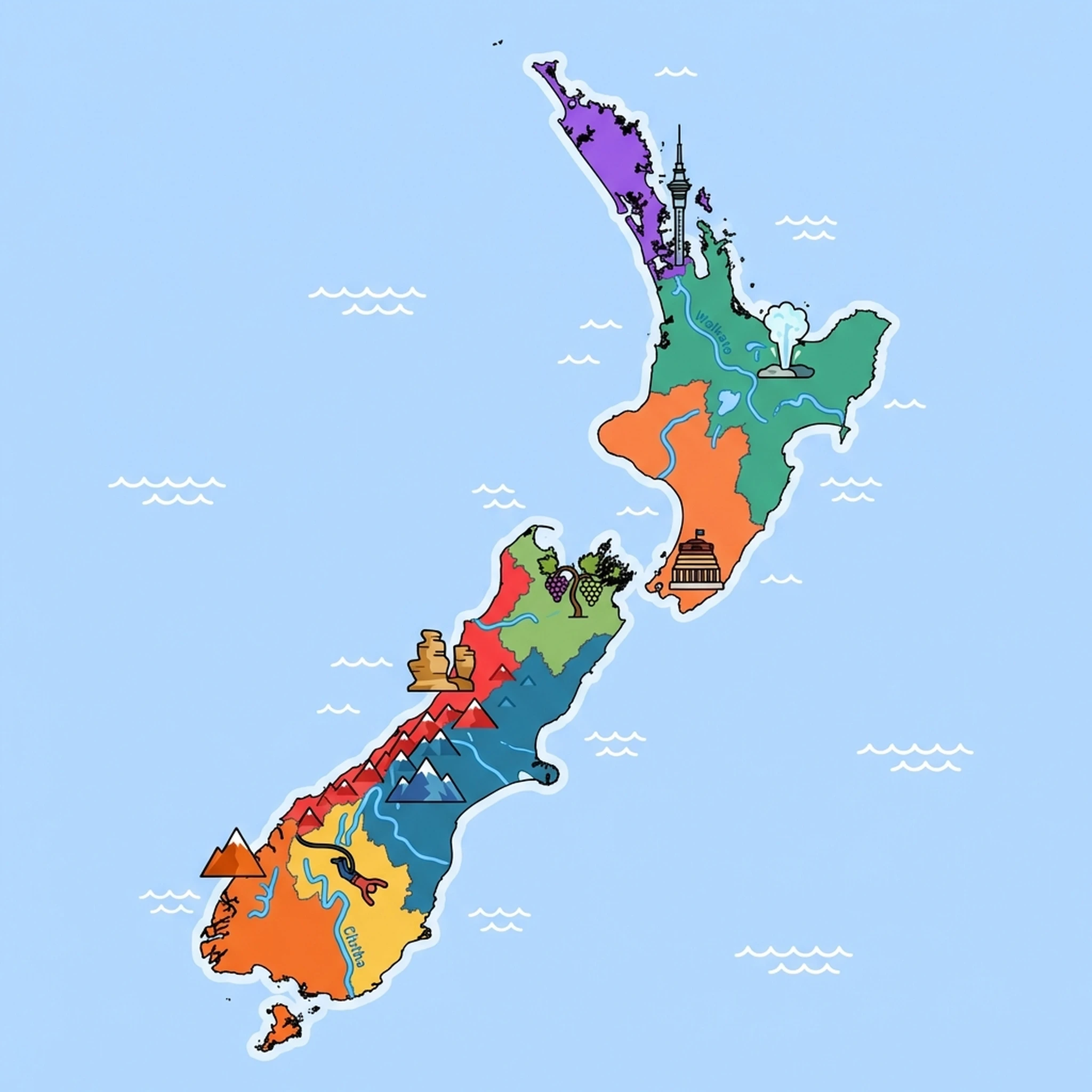 Map of New Zealand
