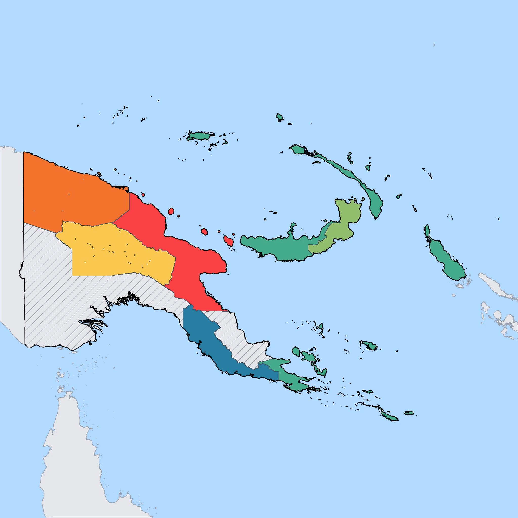 Map of Papua New Guinea