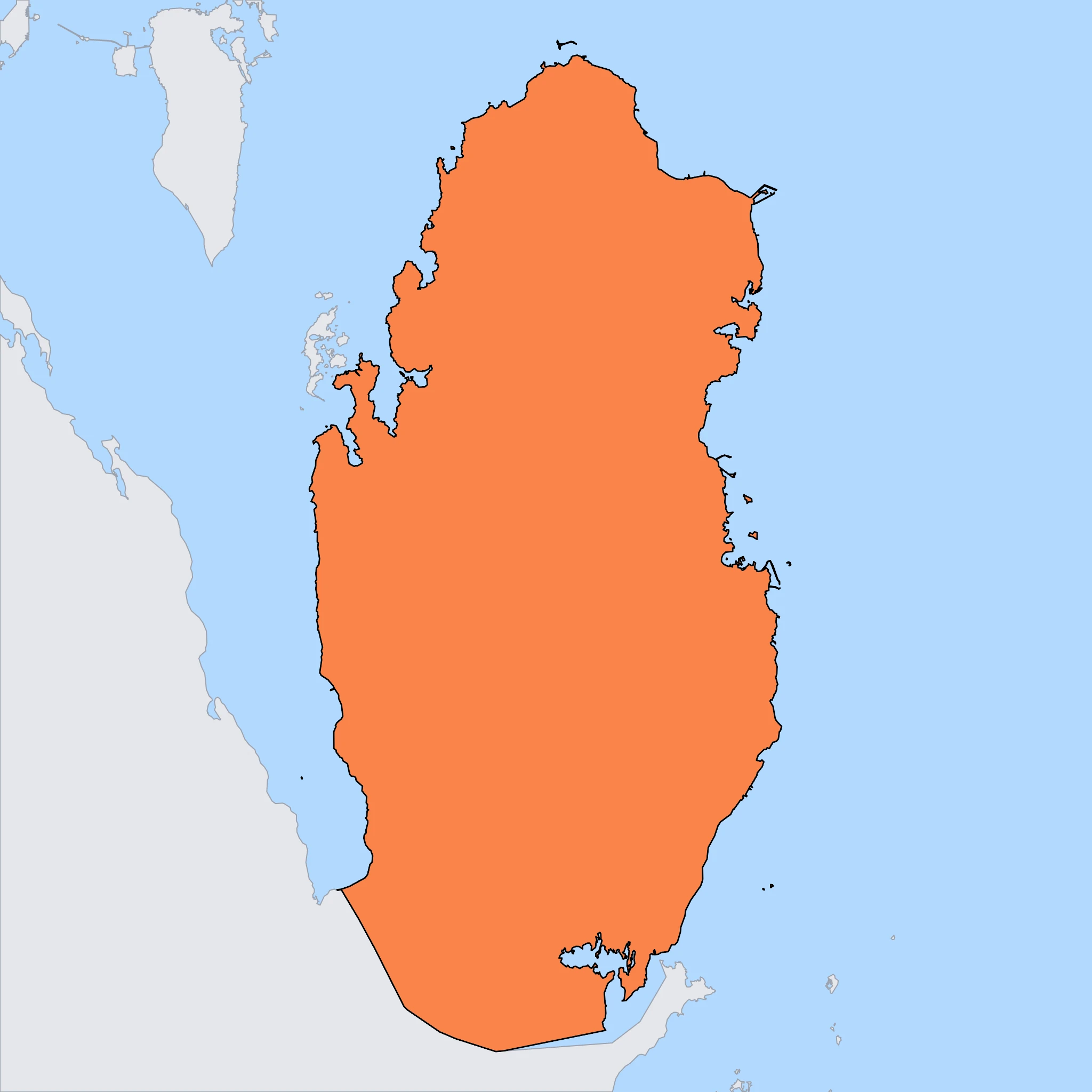Map of Qatar
