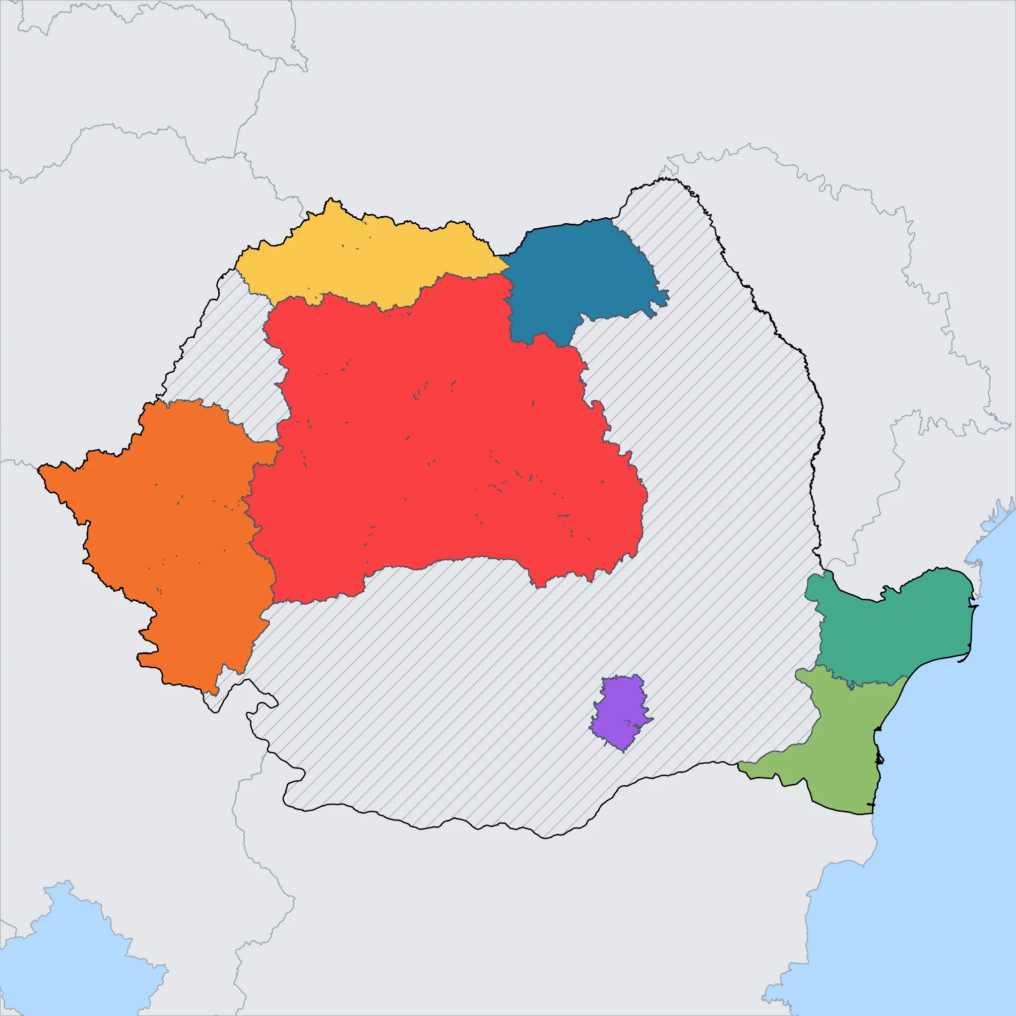 Map of Romania