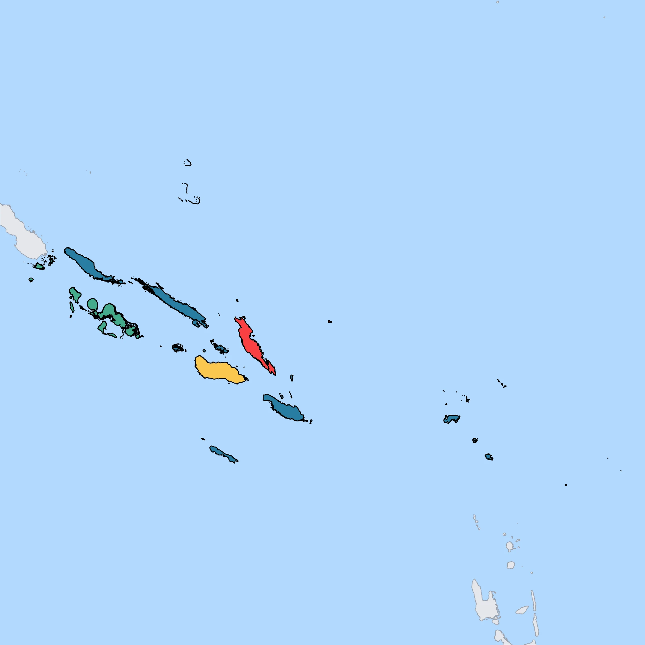 Map of Solomon Islands