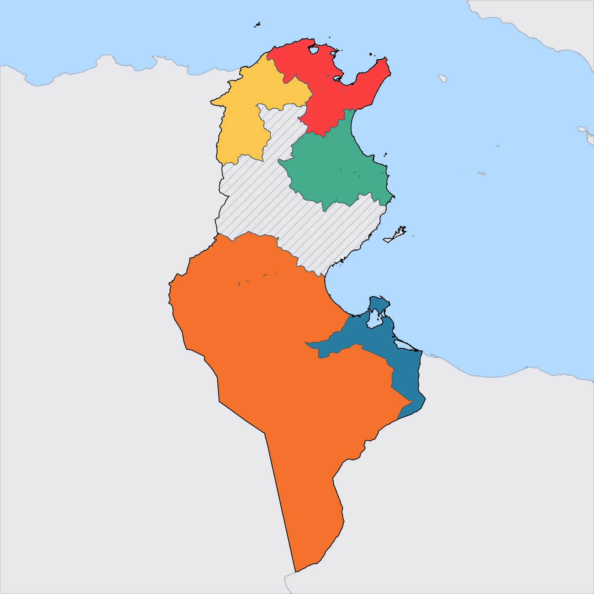 Map of Tunisia