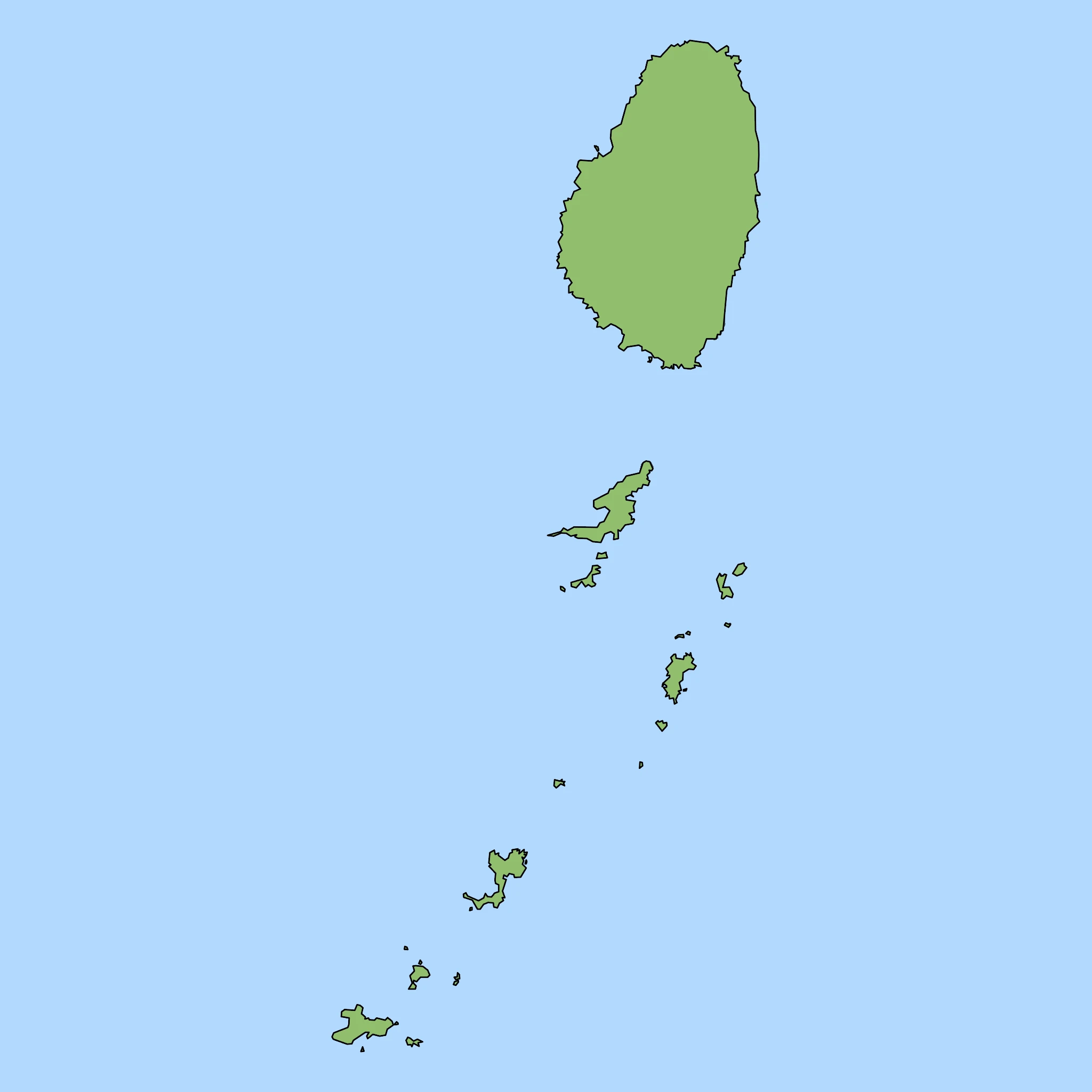 Map of Saint Vincent and the Grenadines