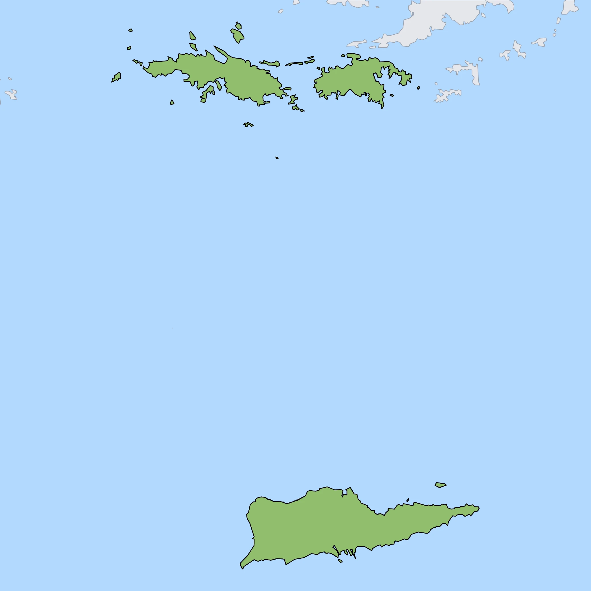 Map of United States Virgin Islands